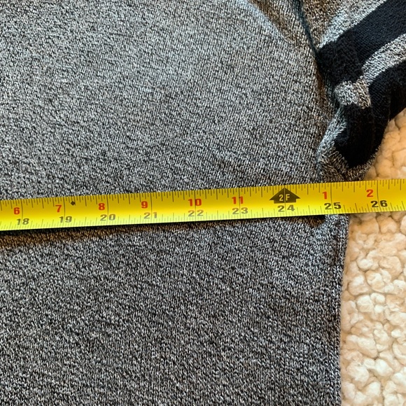 Brandy Melville gray sweater with striped sleeves - Picture 10 of 10